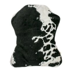 Black Faux Cowhide Dog Bed Large