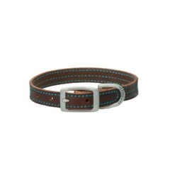 COLLAR LEATHER BROWN 3/4X15