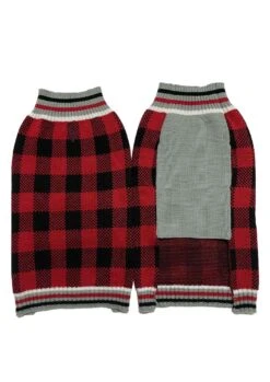 Red & Black Plaid Dog Sweater