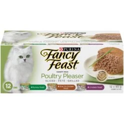 Cat Food Fan Feast 12Pk Poultr