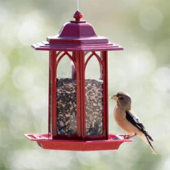 Perky-Pet® Brick Red Gazebo Bird Feeder -Pet Supply Store 30d986ae 3e39 4ed4 abc1 24d0da3f41b0