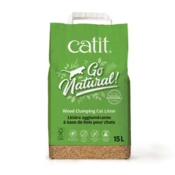 CATIT GO NATURAL WOOD CLUMP LITTER 15L