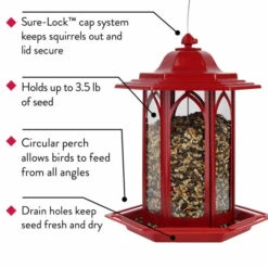 Perky-Pet® Brick Red Gazebo Bird Feeder -Pet Supply Store 3885c38b d435 4515 b1fe 43fd73cc1521