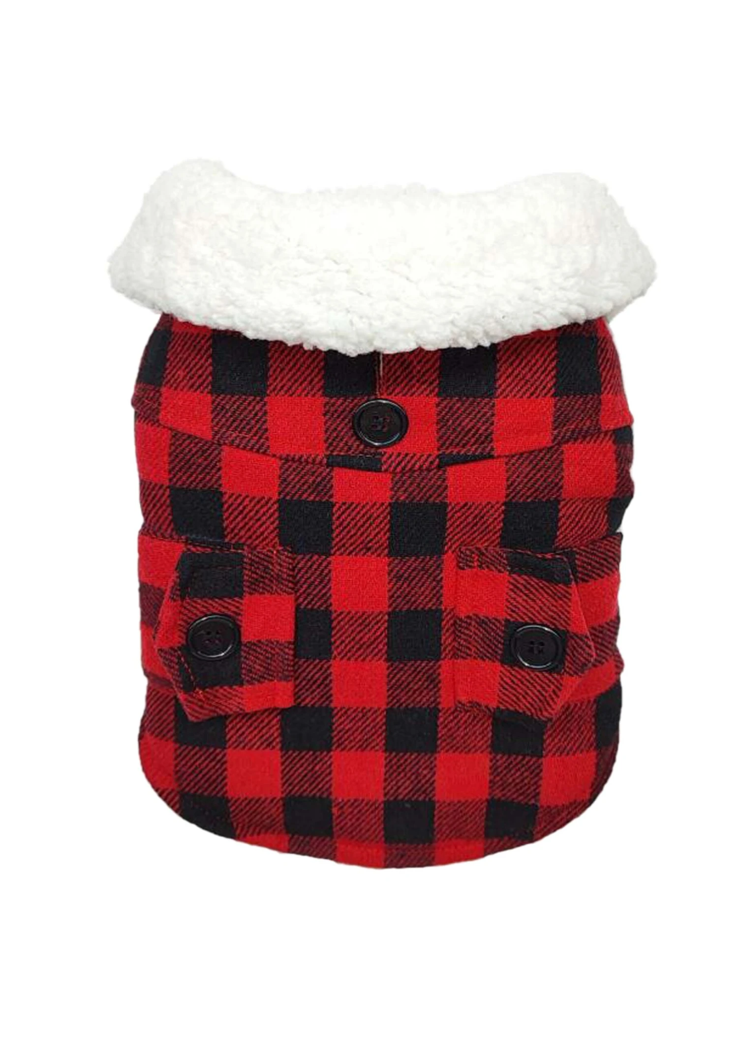 Red & Black Plaid Dog Coat 3 Red & Black Plaid Dog Coat