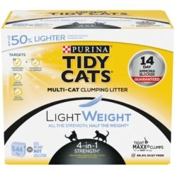 Tidy Cats LightWeight 4 In 1 Strength Clumping Cat Litter For Multiple Cats 5.44kg
