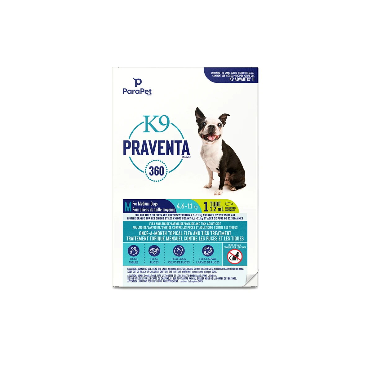 Parapet K9 Praventa 360 Medium Dogs, Single Tube 3 Parapet K9 Praventa 360 Medium Dogs, Single Tube