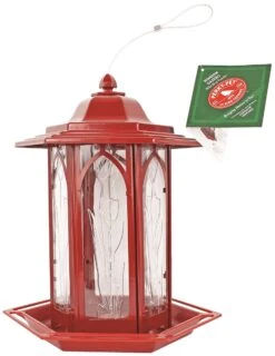 Perky-Pet® Brick Red Gazebo Bird Feeder