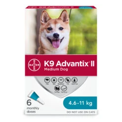 K9 Advantix II Flea And Tick Treatment For Medium Dogs - 6 Dose