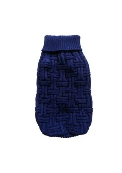Solid Navy Acrylic Dog Sweater