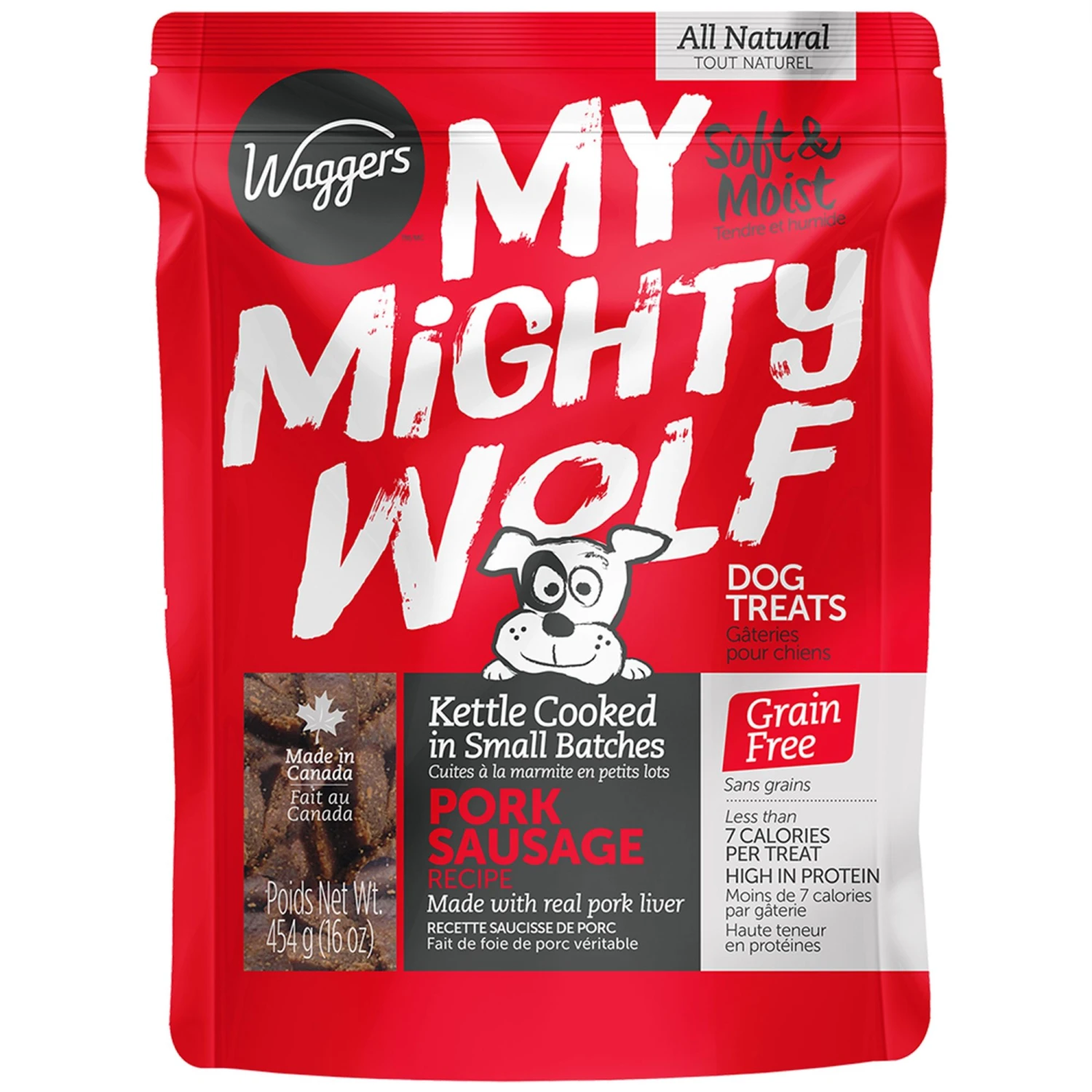 My Mighty Wolf Pork Dog Treats 454G 3 My Mighty Wolf Pork Dog Treats 454G
