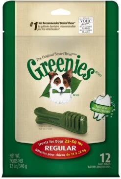 GREENIES® Original Canine Dental Chews - Regular Size - TREAT-PAK⢠Package (12 Oz.) - 12 Count