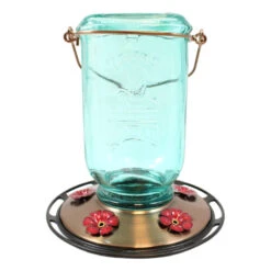 Stokes® More Birds® Mason Jar Glass Hummingbird Feeder 25 Oz