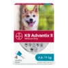 K9 Advantix II Flea And Tick Treatment For Medium Dogs - 4 Dose