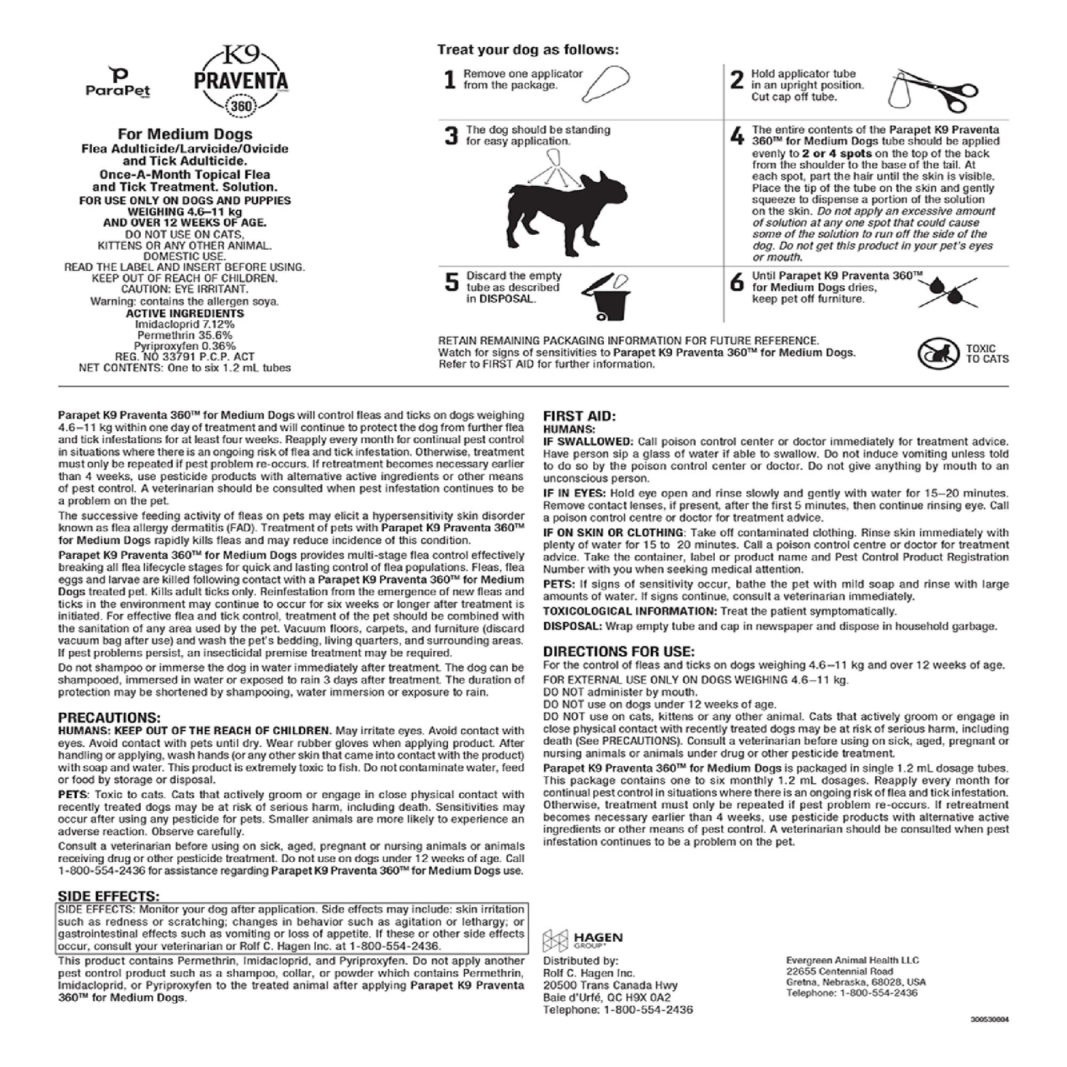 Parapet K9 Praventa 360 Medium Dogs, Single Tube 5 Parapet K9 Praventa 360 Medium Dogs, Single Tube - Image 3