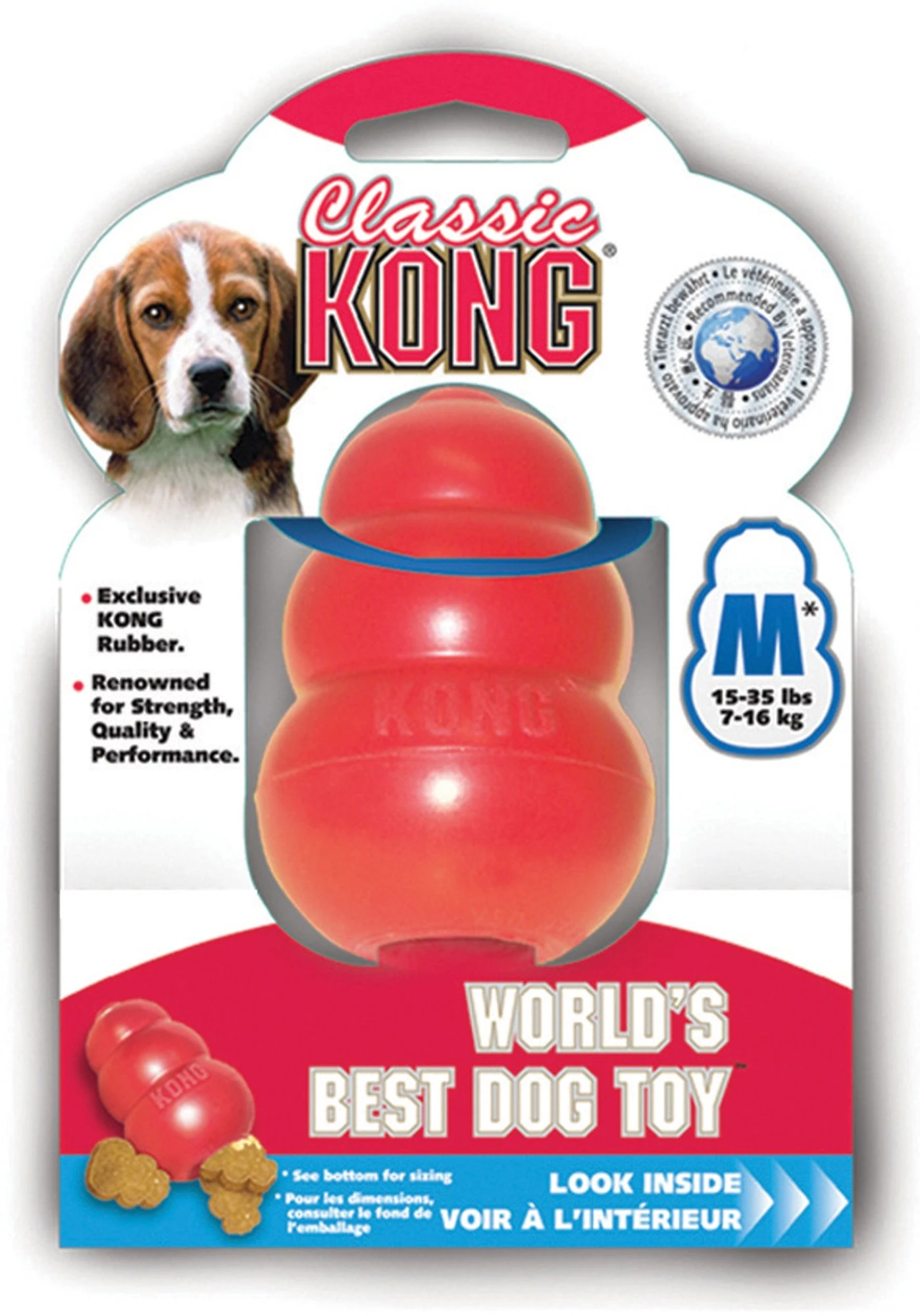 Kong Classic Dog Treat Holder & Toy, Medium 3 Kong Classic Dog Treat Holder & Toy, Medium