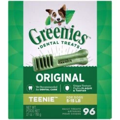 GREENIES® Original Canine Dental Chews - Teenie Size - Treat TUB-PAK™ Package (27 Oz.) - 96 Count
