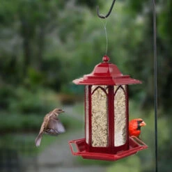 Perky-Pet® Brick Red Gazebo Bird Feeder -Pet Supply Store fbdb7a47 5cf3 47ba b9c2 61995718e780