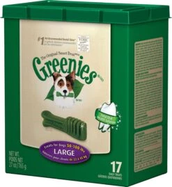 GREENIES® Original Canine Dental Chews - Large Size - Treat TUB-PAK⢠Package (27 Oz.) - 17 Count